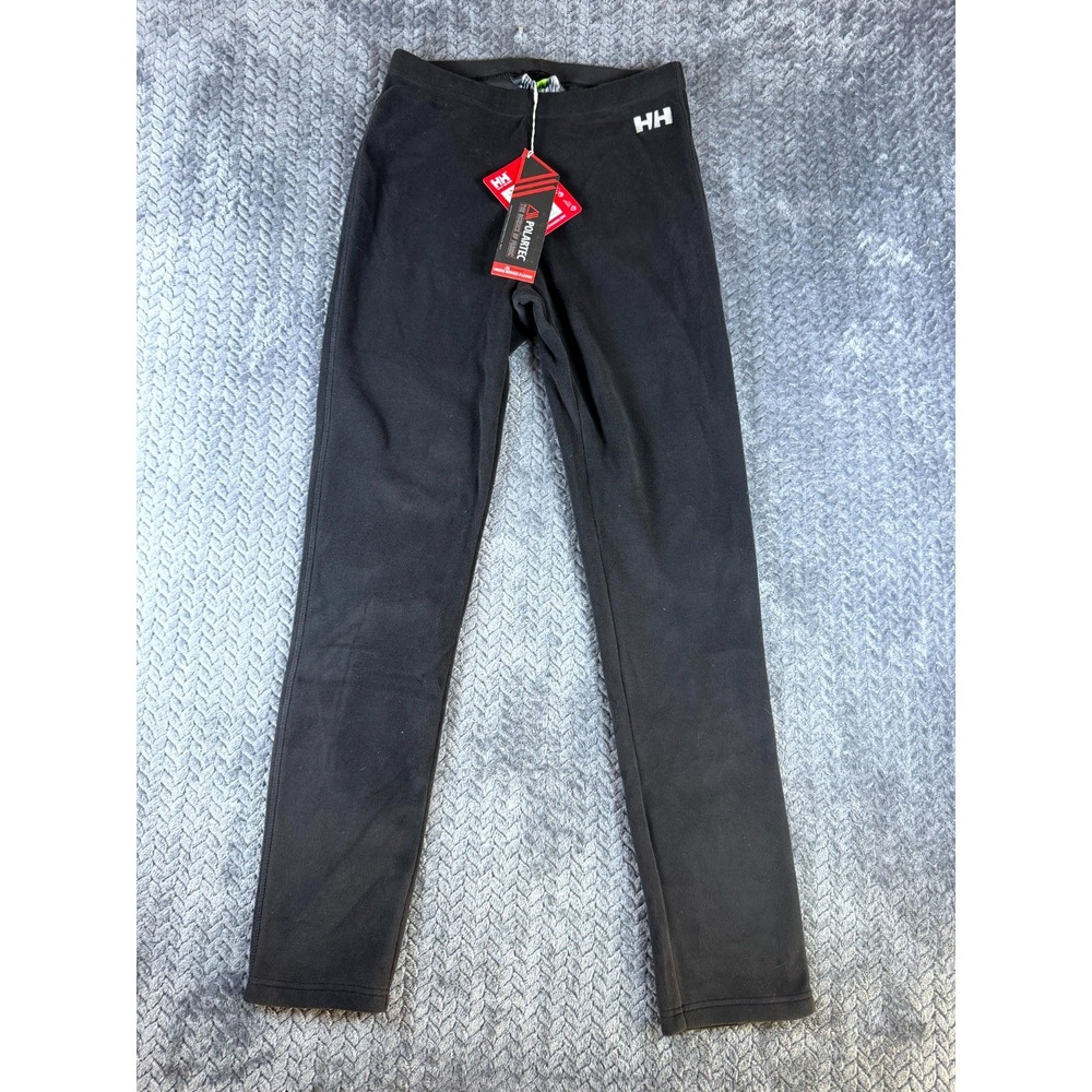 Helly Hansen Base Layer Pants Youth 14 Black Fleece Drawstring 48651